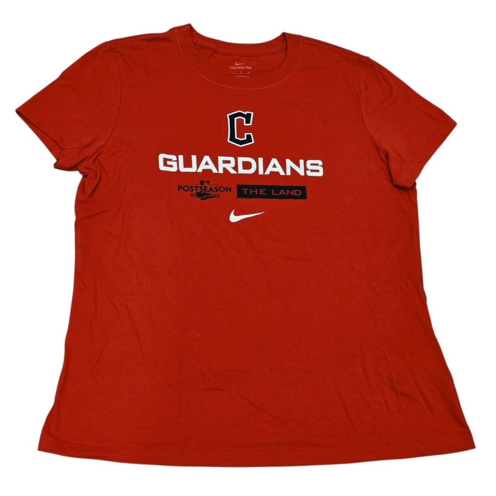 Nike Cleveland Guardians Women's Large Postseason The Land MLB T-Shirt Red